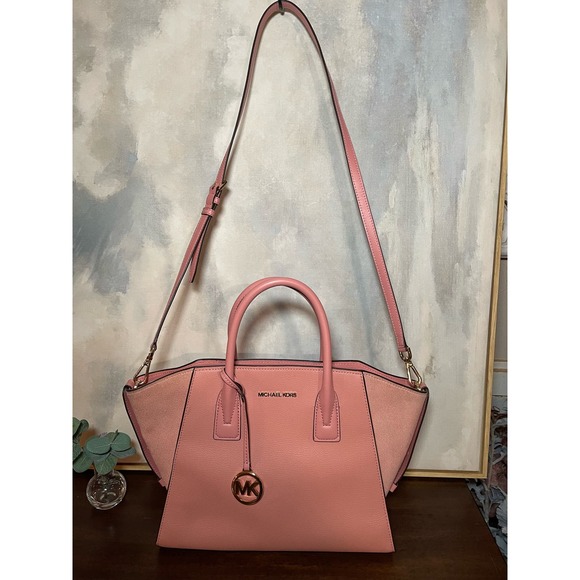 Michael Kors AVRIL Suede & Leather Satchel - Picture 4 of 13